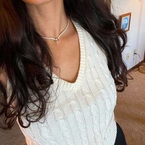 Cropped sweater vest